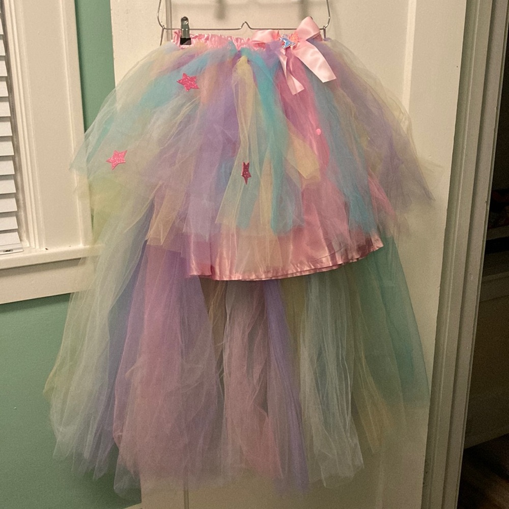 Wyla Long Train Style Women Tulle Skirt